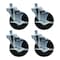 Bk Resources 5-inch Threaded Stem Casters, Polyolefin Wheels, Top Lock Brake, 300lb Capacity, 4PK 5SBR-6ST-LDP-PS4 - alternate 1